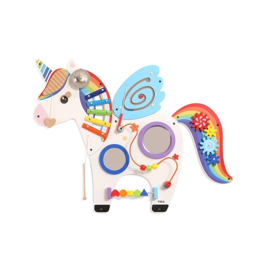 Viga Toys Viga Wooden Sensor Manipulation Board Unicorn FSC certificate – 3
