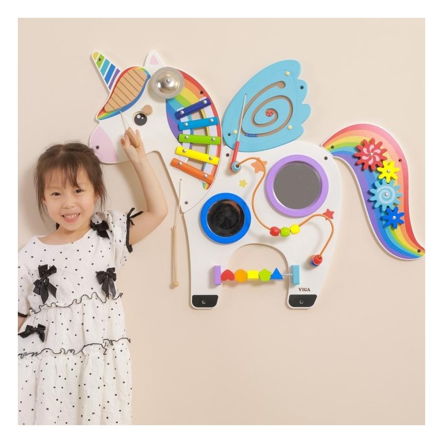 Viga Toys Viga Wooden Sensor Manipulation Board Unicorn FSC certificate – 5