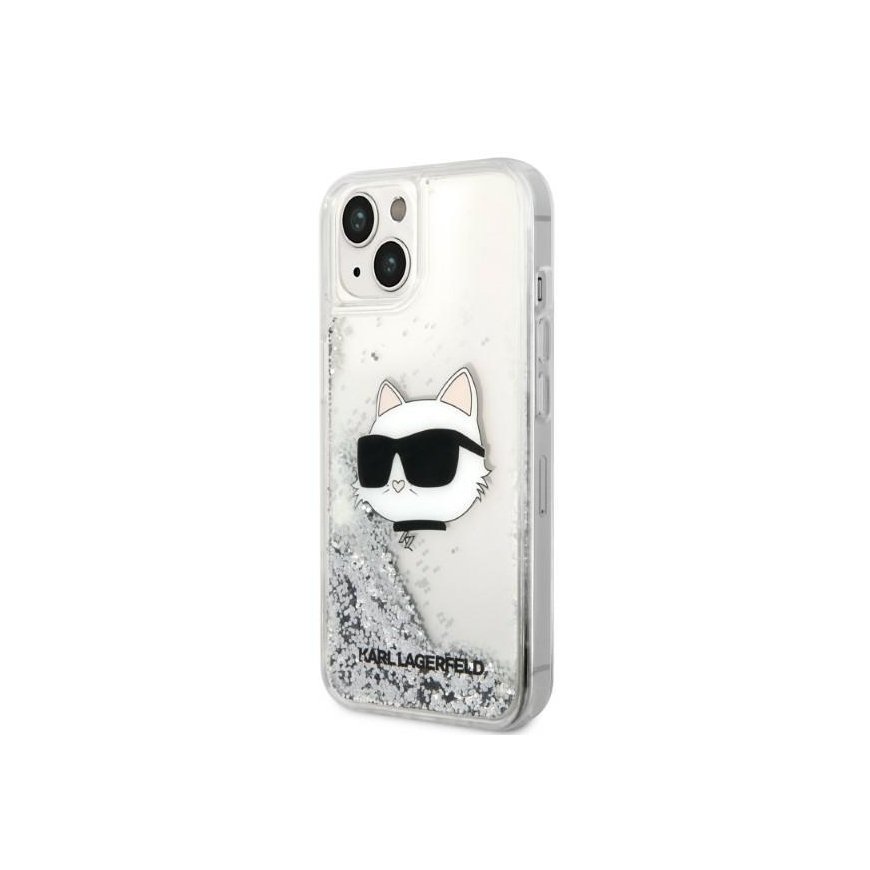 Case Karl Lagerfeld case for iPhone 14 Plus 6,7" KLHCP14MLNCHCS silver hardcase Glitter Choupette Head – 2