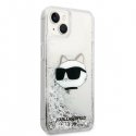 Dėklas Karl Lagerfeld case for iPhone 14 Plus 6,7" KLHCP14MLNCHCS sidabrinis hardcase Glitter Choupette Head Dėklas Karl Lagerfeld case for iPhone 14 Plus 6,7" KLHCP14MLNCHCS sidabrinis hardcase Glitter Choupette Head