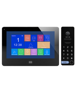 Orno Video intercom kit, handset-free color, LCD 7", touch screen, OSD menu, memory, SD card slot, DVR, gate control, with encry