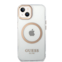 Dėklas Guess Metal Outline Magsafe do iPhone 14 Plus (permatomas) Dėklas Guess Metal Outline Magsafe do iPhone 14 Plus (permatomas)