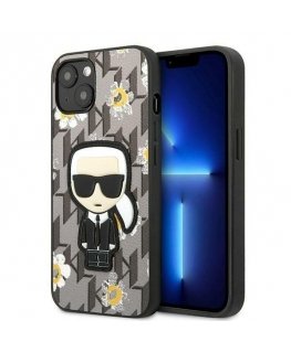 Case Karl Lagerfeld KLHCP13MPMNFIK1 iPhone 13 6.1" gray/grey floral icon Karl