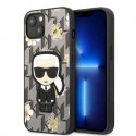 Case Karl Lagerfeld KLHCP13MPMNFIK1 iPhone 13 6.1" gray/grey floral icon Karl