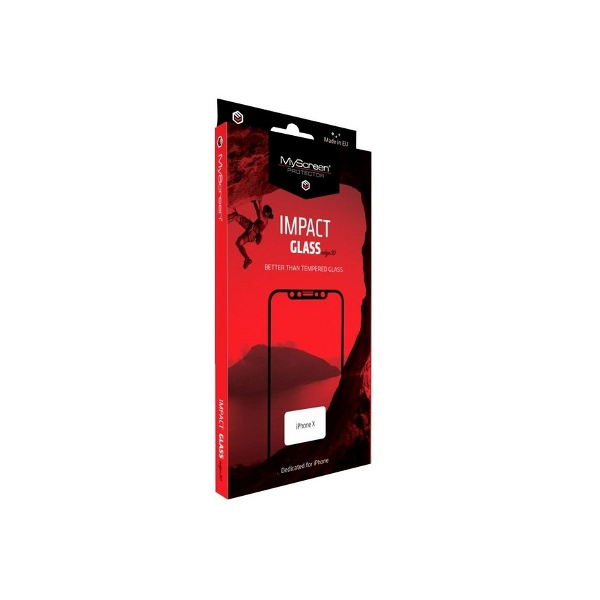 MyScreen Impact Edge 3D arba iPhone X juoda