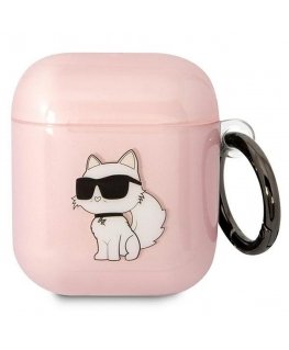 Case Karl Lagerfeld etui for Airpods 1 / 2 KLA2HNCHTCP pink Ikonik Choupette