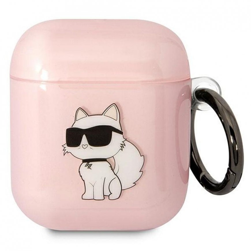 Case Karl Lagerfeld etui for Airpods 1 / 2 KLA2HNCHTCP pink Ikonik Choupette