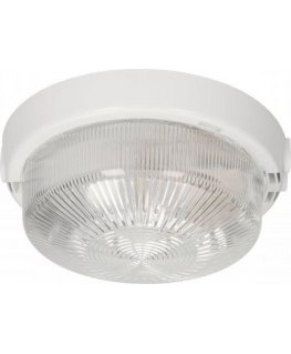 Orno TRIO ceiling light, lamp, 75W, E27, IP44, IK10, transparent polycarbonate cover