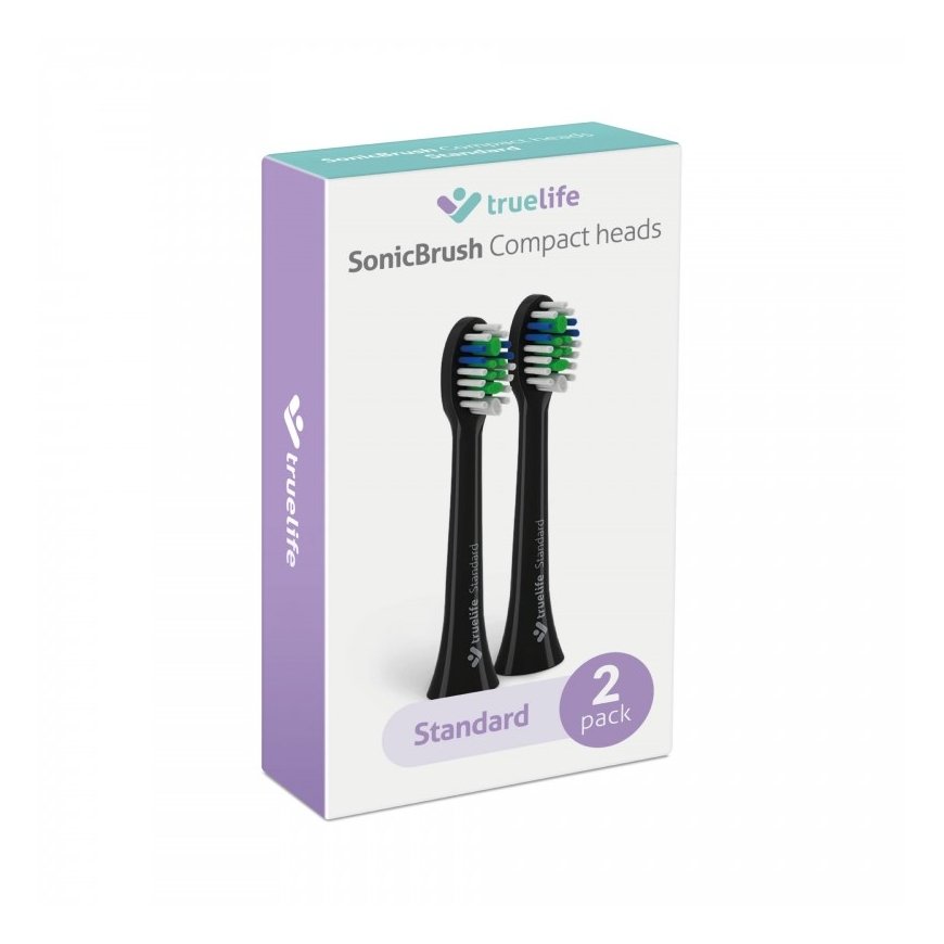 TrueLife 8594175355383 toothbrush head 2 pc(s) Black – 2