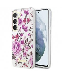 Guess Case for Samsung Galaxy S23 Plus GUHCS23MHCFWST White HC IML Flower