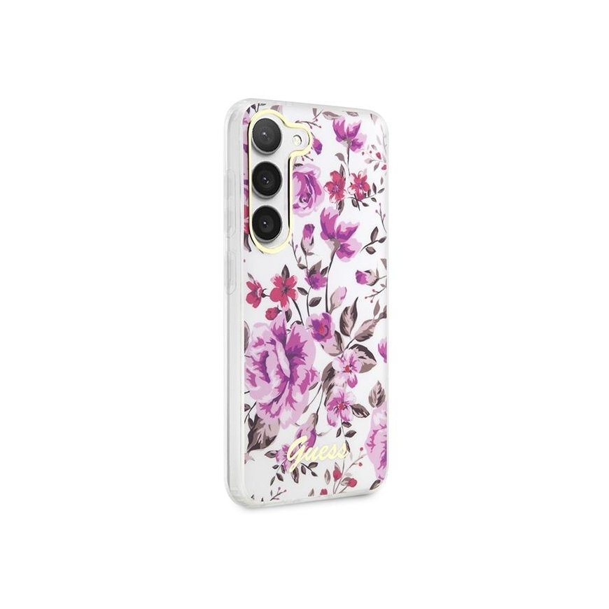 Guess Case for Samsung Galaxy S23 Plus GUHCS23MHCFWST White HC IML Flower – 3