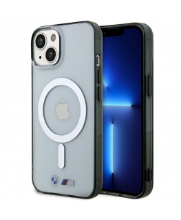 Case BMW BMHMP14MHCRS iPhone 14 Plus 6.7" transparent hardcase Silver Ring MagSafe