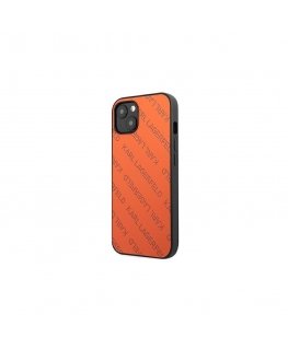 Karl Lagerfeld Case iPhone 13 Mini KLHCP13SPTLO Orange Hard Case Allover Logo