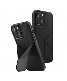 UNIQ DĖKLAS Transforma do iPhone 14 Plus 6,7 colių Magclick įkrauna juoda/ebony juodą