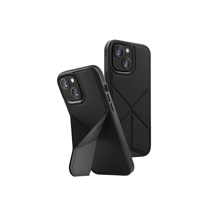 UNIQ DĖKLAS Transforma do iPhone 14 Plus 6,7 colių Magclick įkrauna juoda/ebony juodą