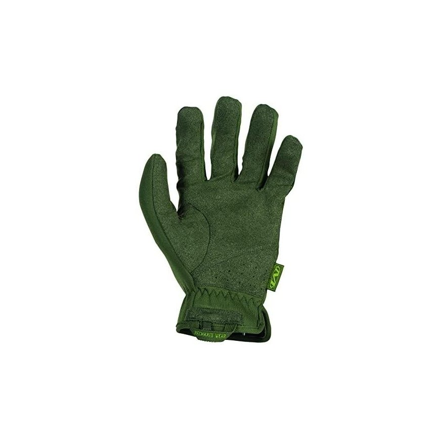 Mechanix Wear Gloves Mechanix FastFit® Olive Drab, green M size. Ruched cuff, faux leather, TrekDry® – 4