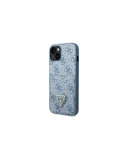 Guess case for iPhone 13 Pro / 13 6.1" GUHCP13LP4TPB blue hardcase 4G Triangle Logo Cardslot