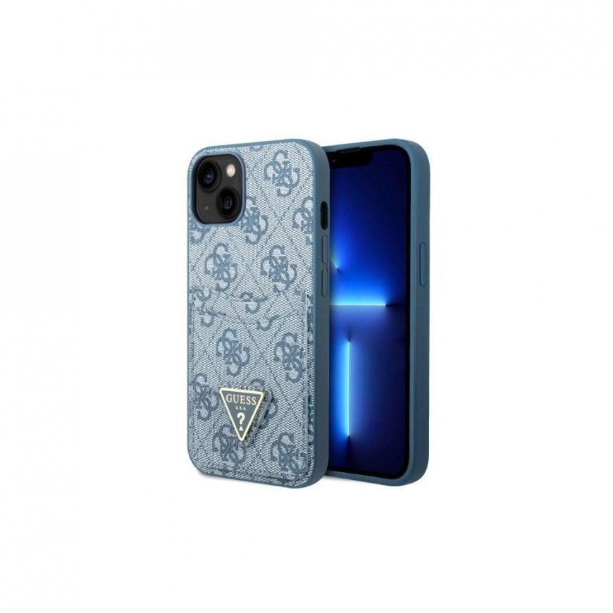 Guess dėklas, skirtas iPhone 13 Pro / 13 6,1" GUHCP13LP4TPB mėlynas hardcase 4G Triangle Logo Cardslot – 2