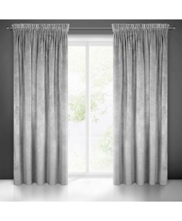 Night curtain made of soft velvet Eurofirany DIVA LINE RIA 140X270 cm, band/tunnel/hooks, 300g/m2, color: steel