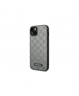Karl Lagerfeld case iPhone 14 Plus 6.7" KLHCP14MSAKLHPG gray HC PU Saffiano Mono Metal Logo