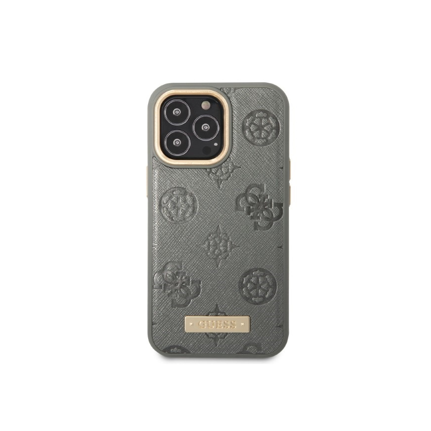 Guess GUHMP13LSAPSTG iPhone 13 Pro / 13 6.1 inch Grey/Grey Hard Case Peony Logo Plate MagSafe – 3