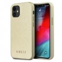 Guess GUHCP12SIGLGO iPhone 12 mini 5.4 inch Gold/Gold Hard Rainbow Case Guess GUHCP12SIGLGO iPhone 12 mini 5.4 inch Gold/Gold Hard Rainbow Case