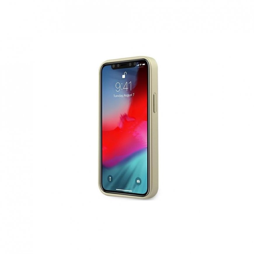 Guess GUHCP12SIGLGO iPhone 12 mini 5.4 inch Gold/Gold Hard Rainbow Case – 5