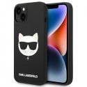 Dėklas Karl Lagerfeld KLHMP14MSLCHBK iPhone 14 Plus 6,7 colių kieto dėklo juoda / juoda silikoninė Choupette galvutė Magsafe Dėklas Karl Lagerfeld KLHMP14MSLCHBK iPhone 14 Plus 6,7 colių kieto dėklo juoda / juoda silikoninė Choupette galvutė Magsafe