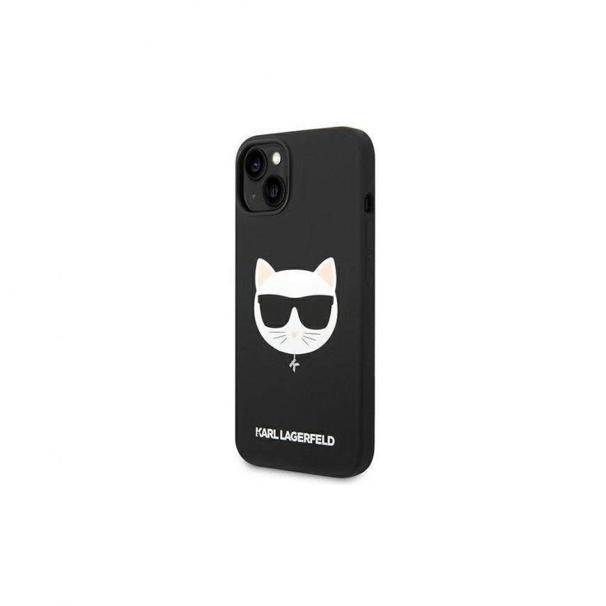 Case Karl Lagerfeld KLHMP14MSLCHBK iPhone 14 Plus 6.7 Inch Hard Case Black / Black Silicone Choupette Head Magsafe – 2