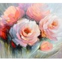 Oil painting 100x100cm, pastel blossoms Oil painting 100x100cm, pastel blossoms