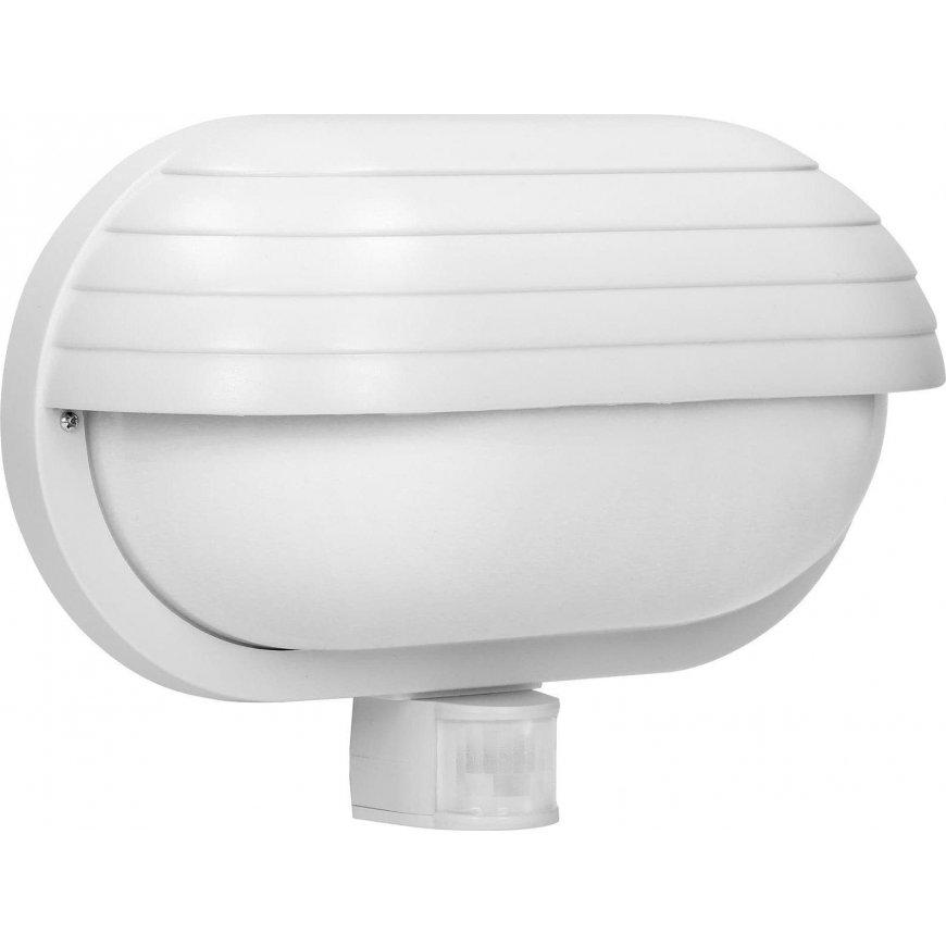 Wall lamp Kinkiet Orno MUSAM, oprawa ogrodowa with motion sensor 180st, 1x60W, E27, IP44, with shutter, plastic, white Symbol: L – 2