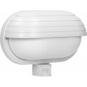 Sieninis šviestuvas Kinkiet Orno MUSAM, oprawa ogrodowa su judesio jutikliu 180st, 1x60W, E27, IP44, su przesłoną, plastik, balt