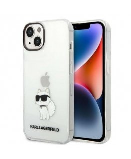 Karl Lagerfeld Case for iPhone 14 Plus 6.7" KLHCP14MHNCHTCT Clear Hard Case Ikonik Choupette
