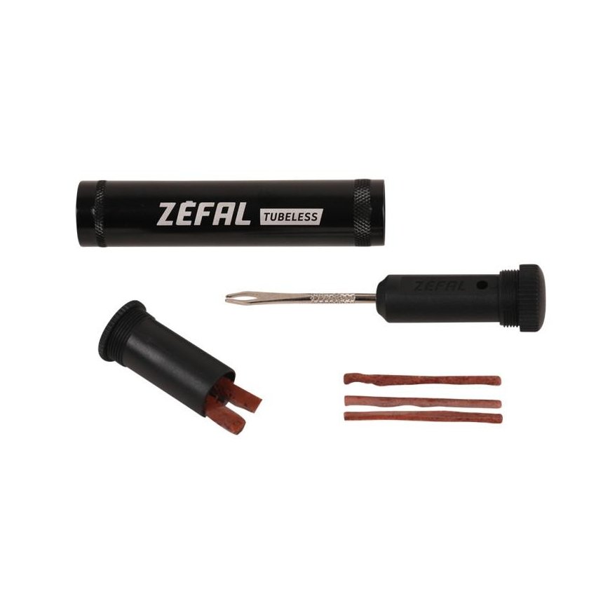 ZEFAL TUBELESS REPAIR KIT - Black TUBE W CLIP male. tool set – 4