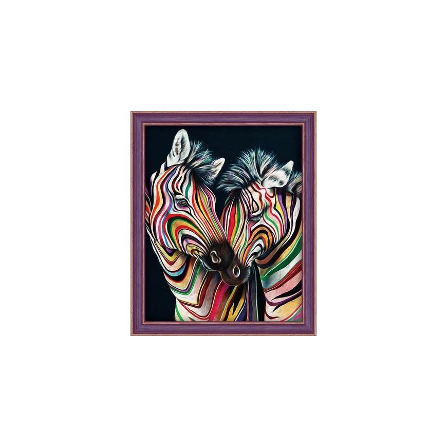 Beldizart Diamond painting set Colored zebras