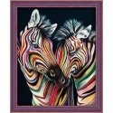 Beldizart Diamond painting set Colored zebras 40х50 cm AZ-1556 Beldizart Diamond painting set Colored zebras 40х50 cm AZ-1556
