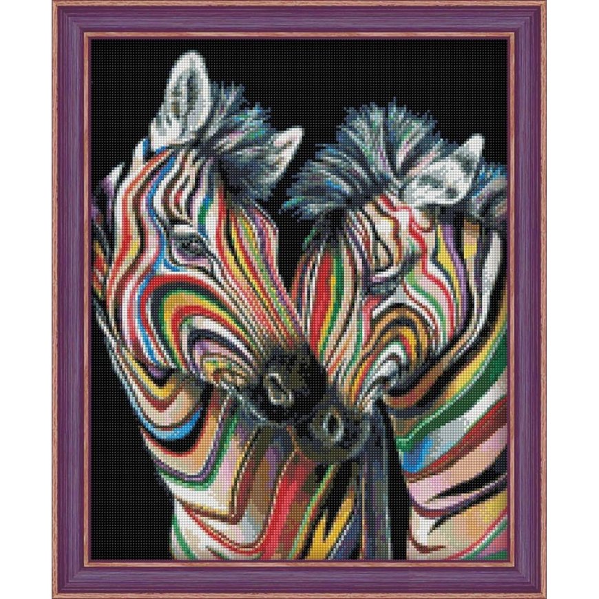 Beldizart Deimantinio dažymo rinkinys Spalvoti zebrai 40х50 cm AZ-1556 – 2