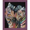 Beldizart Diamond painting set Colored zebras 40х50 cm AZ-1556 Beldizart Diamond painting set Colored zebras 40х50 cm AZ-1556