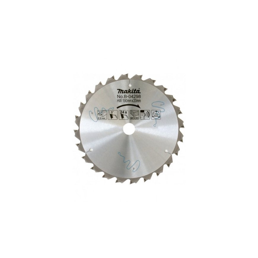 Makita B-04298 TCT saw 190X2.2X20mm 5° T24 Standard wood – 2