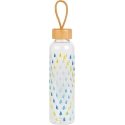 Drinkware Cambridge CM06991 Raindrops Glass Bottle 550ml with Bamboo Lid Drinkware Cambridge CM06991 Raindrops Glass Bottle 550ml with Bamboo Lid