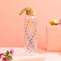 Gertuvė Cambridge CM06991 Raindrops Glass Bottle 550ml with Bamboo Lid Gertuvė Cambridge CM06991 Raindrops Glass Bottle 550ml with Bamboo Lid