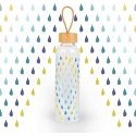 Gertuvė Cambridge CM06991 Raindrops Glass Bottle 550ml with Bamboo Lid Gertuvė Cambridge CM06991 Raindrops Glass Bottle 550ml with Bamboo Lid