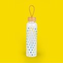 Gertuvė Cambridge CM06991 Raindrops Glass Bottle 550ml with Bamboo Lid Gertuvė Cambridge CM06991 Raindrops Glass Bottle 550ml with Bamboo Lid