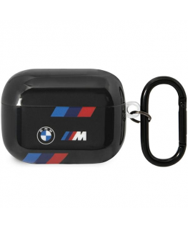Case BMW BMAP222SOTK AirPods Pro 2 gen cover black|black Tricolor Stripes