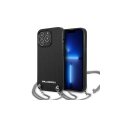 Karl Lagerfeld dėklas iPhone 13 Pro KLHCP13LPMK juodas kietas dėklas Chain Logo Karl Lagerfeld dėklas iPhone 13 Pro KLHCP13LPMK juodas kietas dėklas Chain Logo