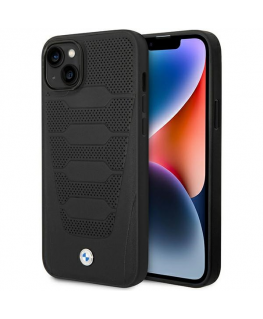 Case BMW BMHCP14S22RPSK iPhone 14 6.1" black/black Leather Seats Pattern