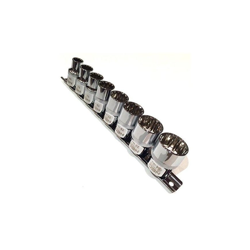 Neo 1/2" spline lizdų rinkinys 10-24mm 8vnt (08-651)
