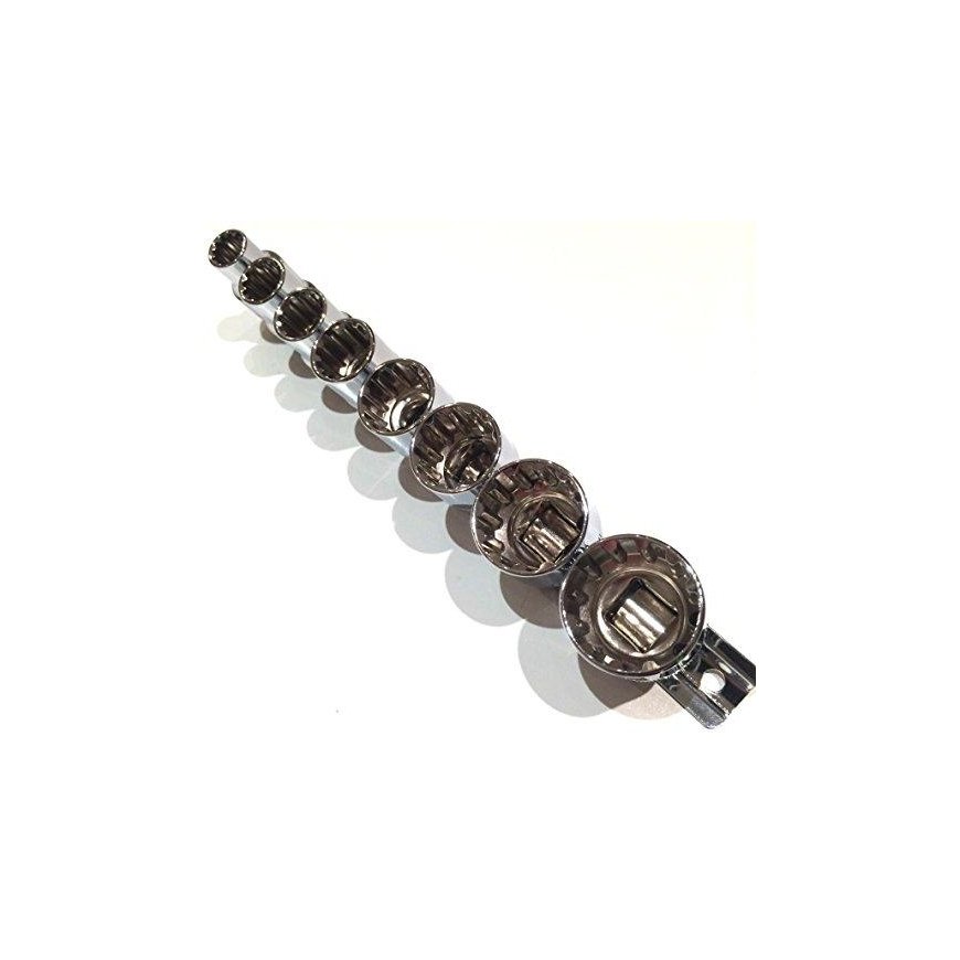 Neo 1/2" spline lizdų rinkinys 10-24mm 8vnt (08-651) – 2