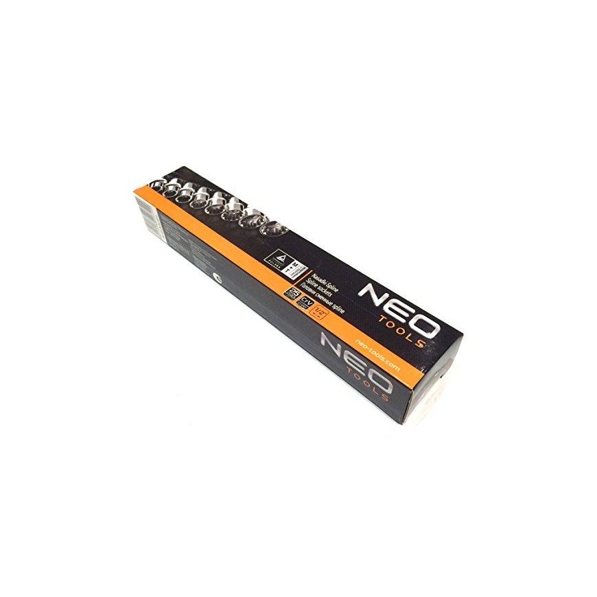 Neo 1/2" spline lizdų rinkinys 10-24mm 8vnt (08-651) – 4