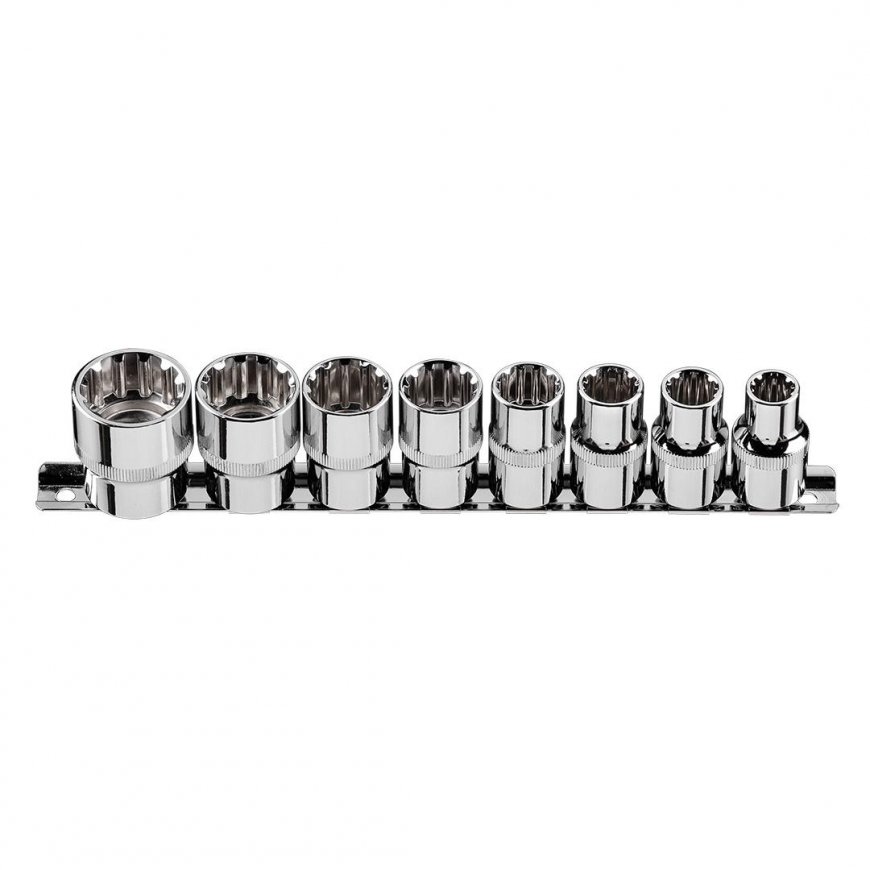 Neo 1/2" spline socket set 10-24mm 8pcs (08-651) – 5